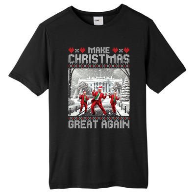 Santa Trump Dance Make Christmas Great Again Ugly Cool Gift Tall Fusion ChromaSoft Performance T-Shirt