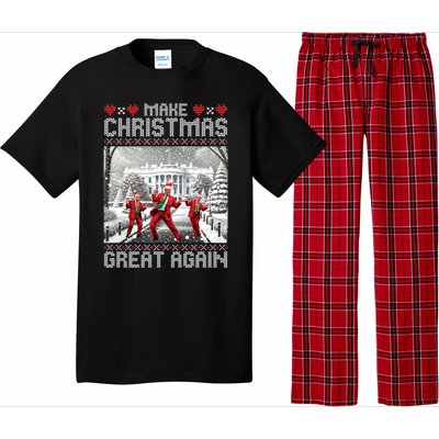 Santa Trump Dance Make Christmas Great Again Ugly Cool Gift Pajama Set