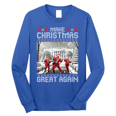 Santa Trump Dance Make Christmas Great Again Ugly Cool Gift Long Sleeve Shirt