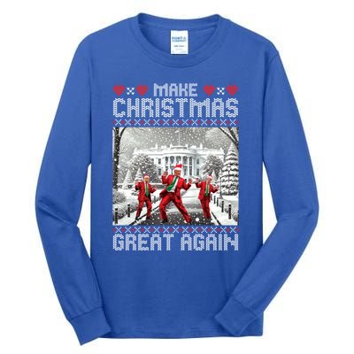 Santa Trump Dance Make Christmas Great Again Ugly Cool Gift Tall Long Sleeve T-Shirt