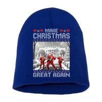 Santa Trump Dance Make Christmas Great Again Ugly Cool Gift Short Acrylic Beanie