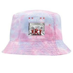 Santa Trump Dance Make Christmas Great Again Ugly Cool Gift Tie-Dyed Bucket Hat