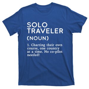 Solo Traveler Definition Funny Wanderlust Adventure Travel Cute Gift T-Shirt