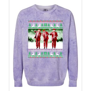 Santa Trump Dance Make Christmas Great Again Ugly Cute Gift Colorblast Crewneck Sweatshirt