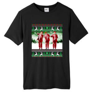 Santa Trump Dance Make Christmas Great Again Ugly Cute Gift Tall Fusion ChromaSoft Performance T-Shirt