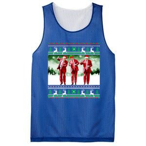 Santa Trump Dance Make Christmas Great Again Ugly Cute Gift Mesh Reversible Basketball Jersey Tank