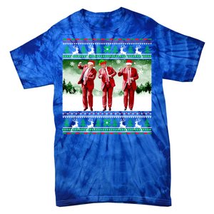 Santa Trump Dance Make Christmas Great Again Ugly Cute Gift Tie-Dye T-Shirt