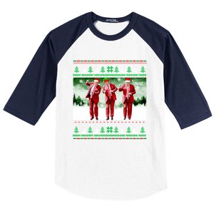 Santa Trump Dance Make Christmas Great Again Ugly Cute Gift Baseball Sleeve Shirt