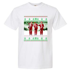 Santa Trump Dance Make Christmas Great Again Ugly Cute Gift Garment-Dyed Heavyweight T-Shirt