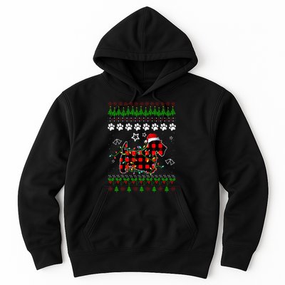 Scottish Terrier Dog Funny Xmas Ugly Sweater Christmas Light Hoodie