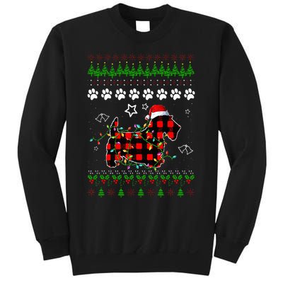 Scottish Terrier Dog Funny Xmas Ugly Sweater Christmas Light Sweatshirt