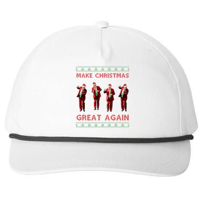 Santa Trump Dance Make Christmas Great Again Ugly Gift Snapback Five-Panel Rope Hat