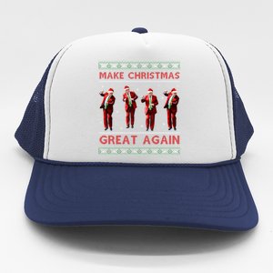 Santa Trump Dance Make Christmas Great Again Ugly Gift Trucker Hat