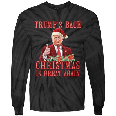 Santa Trump Dance Make Christmas Great Again Ugly Tie-Dye Long Sleeve Shirt