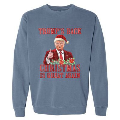 Santa Trump Dance Make Christmas Great Again Ugly Garment-Dyed Sweatshirt