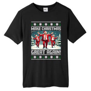 Santa Trump Dance Make Christmas Great Again Ugly Gift Tall Fusion ChromaSoft Performance T-Shirt