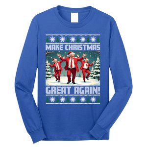 Santa Trump Dance Make Christmas Great Again Ugly Gift Long Sleeve Shirt