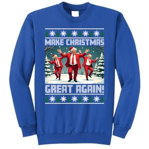 Santa Trump Dance Make Christmas Great Again Ugly Gift Sweatshirt