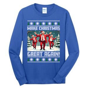 Santa Trump Dance Make Christmas Great Again Ugly Gift Tall Long Sleeve T-Shirt