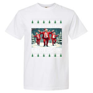 Santa Trump Dance Make Christmas Great Again Ugly Gift Garment-Dyed Heavyweight T-Shirt