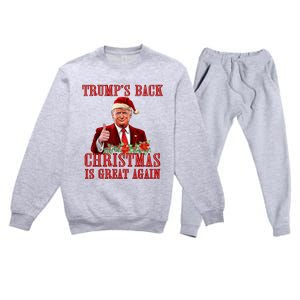 Santa Trump Dance Make Christmas Great Again Ugly Sweater Premium Crewneck Sweatsuit Set