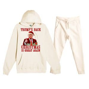 Santa Trump Dance Make Christmas Great Again Ugly Sweater Premium Hooded Sweatsuit Set