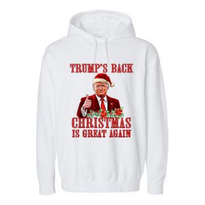 Santa Trump Dance Make Christmas Great Again Ugly Sweater Garment-Dyed Fleece Hoodie