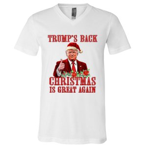 Santa Trump Dance Make Christmas Great Again Ugly Sweater V-Neck T-Shirt