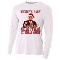 Santa Trump Dance Make Christmas Great Again Ugly Sweater Cooling Performance Long Sleeve Crew