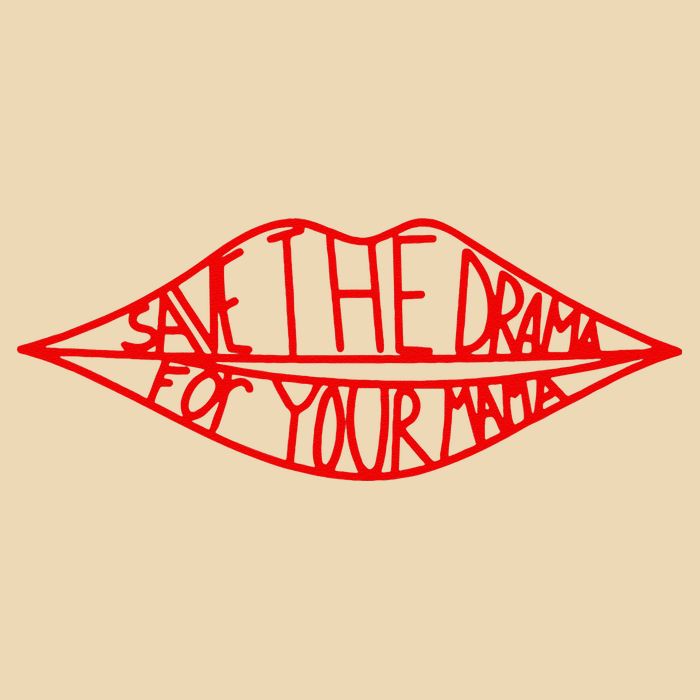Save The Drama For Your Mama Lips Funny Bag