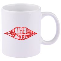 Save The Drama For Your Mama Lips Funny 11oz C Handle Ceramic Mug