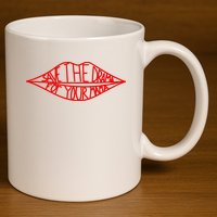 Save The Drama For Your Mama Lips Funny 11oz C Handle Ceramic Mug