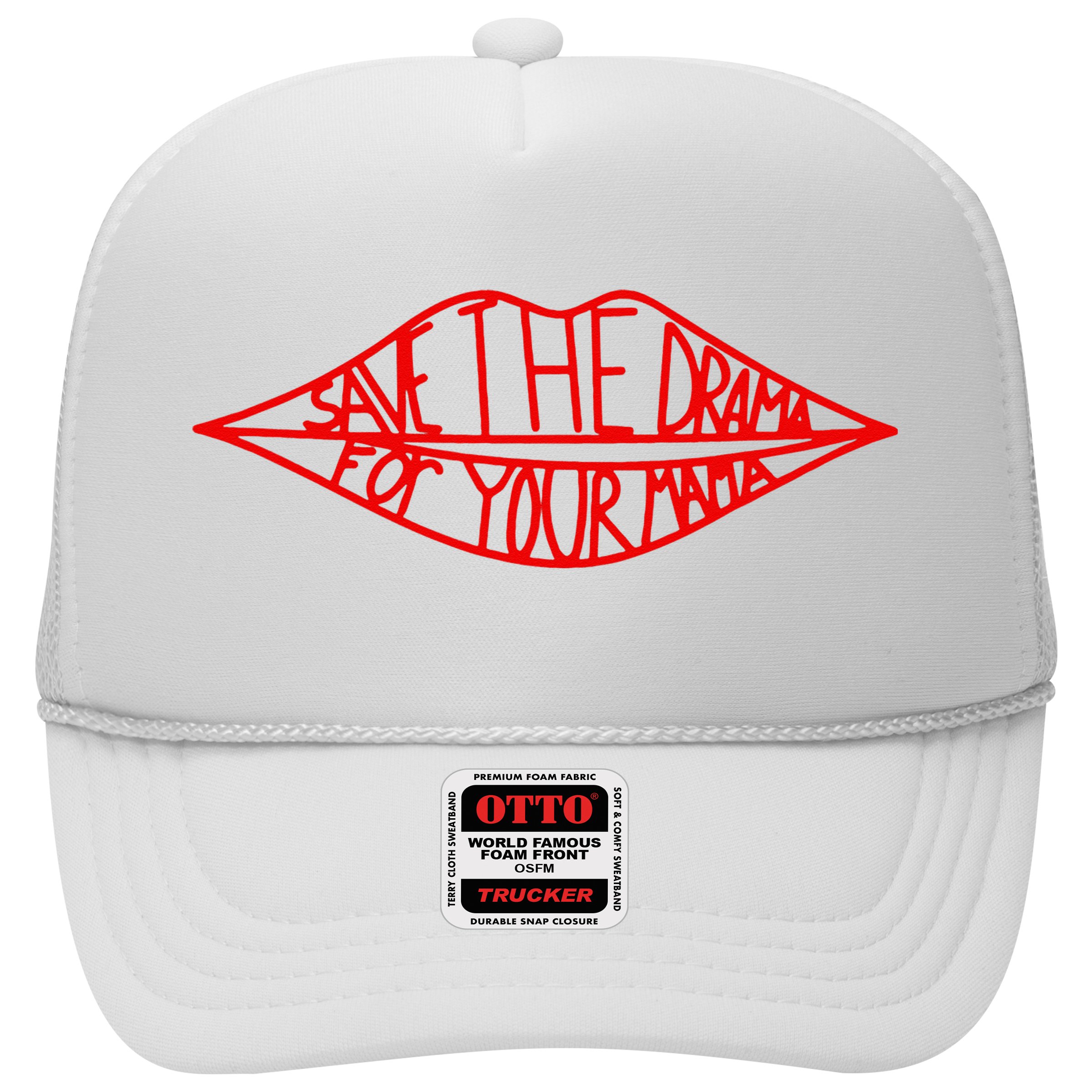 Save The Drama For Your Mama Lips Funny Hat