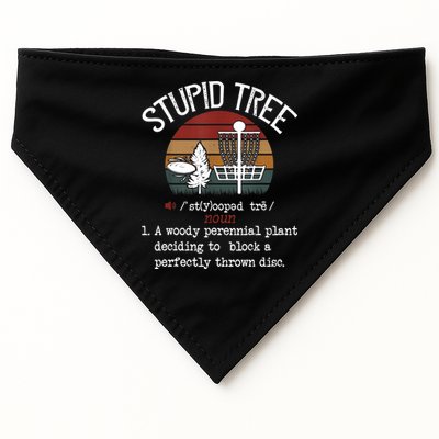 Stupid Tree Disc Golf Tshirt Funny Gift Frisbee Vintage TShirt USA-Made Doggie Bandana