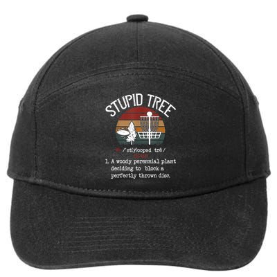 Stupid Tree Disc Golf Tshirt Funny Gift Frisbee Vintage TShirt 7-Panel Snapback Hat