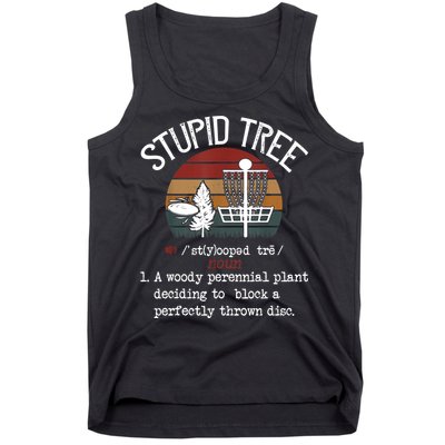 Stupid Tree Disc Golf Tshirt Funny Gift Frisbee Vintage TShirt Tank Top