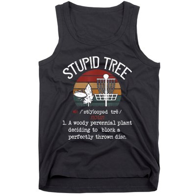 Stupid Tree Disc Golf Tshirt Funny Gift Frisbee Vintage TShirt Tank Top