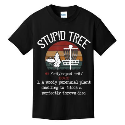 Stupid Tree Disc Golf Tshirt Funny Gift Frisbee Vintage TShirt Kids T-Shirt