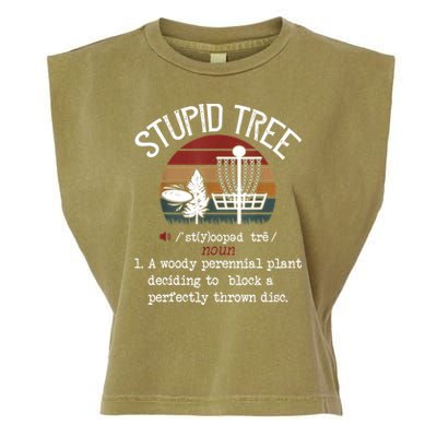 Stupid Tree Disc Golf Tshirt Funny Gift Frisbee Vintage TShirt Garment-Dyed Women's Muscle Tee