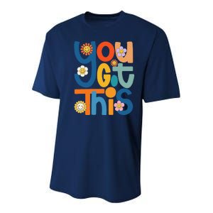 State Testing Day Motivational Teacher Groovy You Got This Youth Performance Sprint T-Shirt