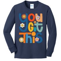 State Testing Day Motivational Teacher Groovy You Got This Kids Long Sleeve Shirt