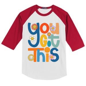 State Testing Day Motivational Teacher Groovy You Got This Kids Colorblock Raglan Jersey