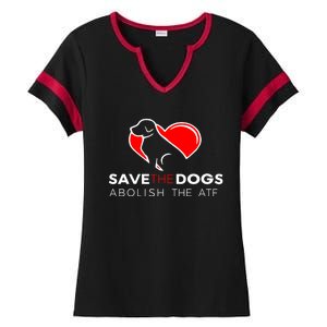 Save The Dogs Abolish The ATF Ladies Halftime Notch Neck Tee