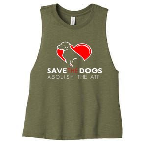 Save The Dogs Abolish The ATF Women's Racerback Cropped Tank