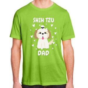 Shih Tzu Dad Papa Daddy Pa Father For Father’s Day Adult ChromaSoft Performance T-Shirt