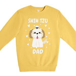 Shih Tzu Dad Papa Daddy Pa Father For Father’s Day Premium Crewneck Sweatshirt