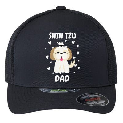 Shih Tzu Dad Papa Daddy Pa Father For Father’s Day Flexfit Unipanel Trucker Cap