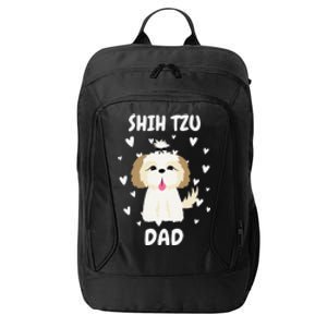 Shih Tzu Dad Papa Daddy Pa Father For Father’s Day City Backpack