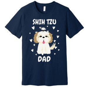 Shih Tzu Dad Papa Daddy Pa Father For Father’s Day Premium T-Shirt