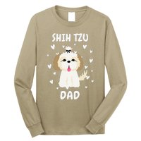 Shih Tzu Dad Papa Daddy Pa Father For Father’s Day Long Sleeve Shirt